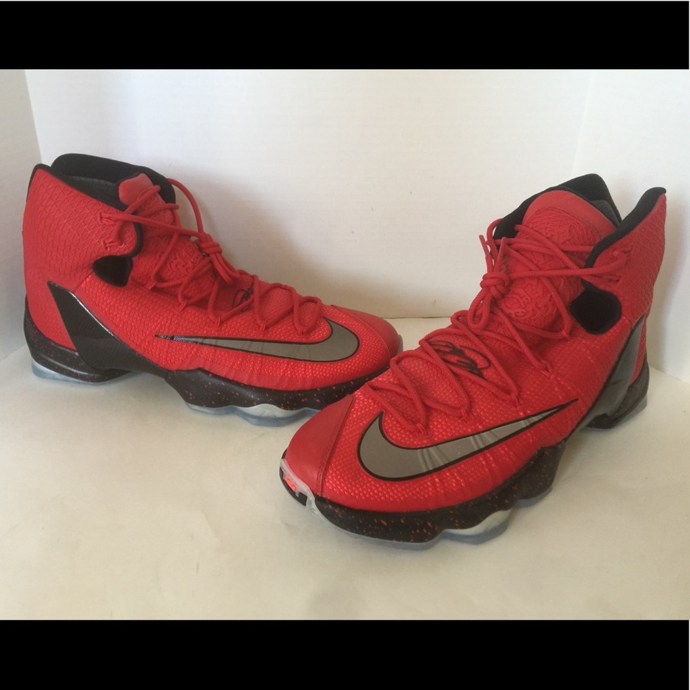 NWOB NIKE LEBRON XIII ELITE RED-BLACK MEN’S SZ 14 - Picture 3 of 8